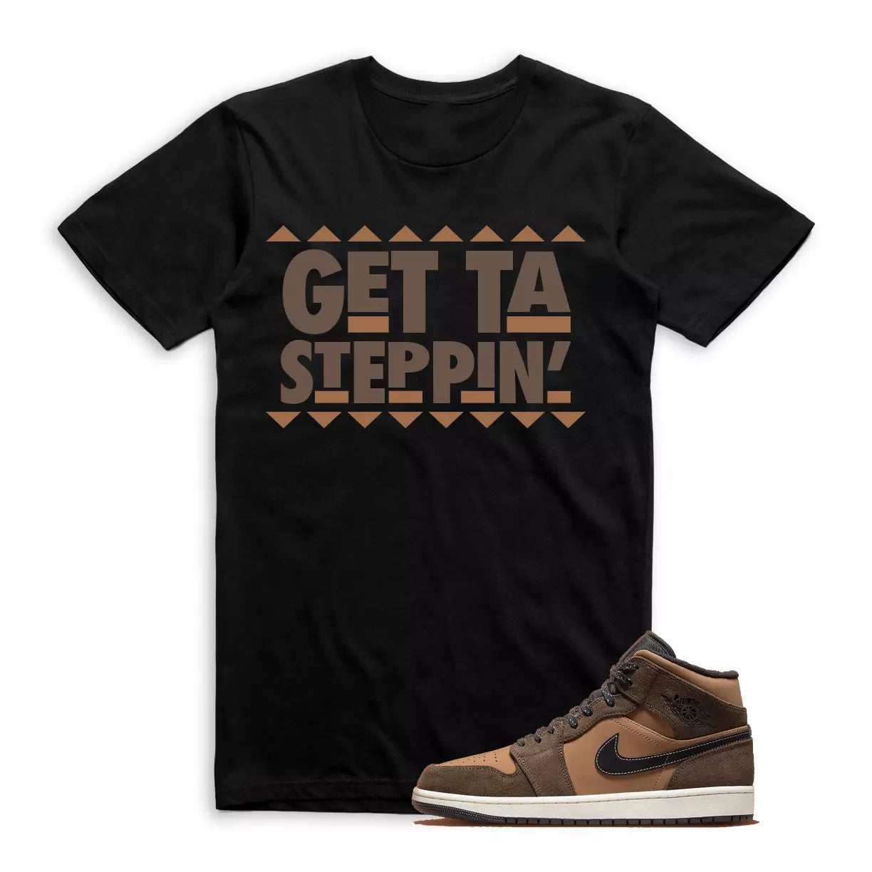 GET Shirt to match Jordan 1 Mid SE Dark Chocolate Archaeo Brown Crimson Bliss T-Shirt, Sneaker Match Tee