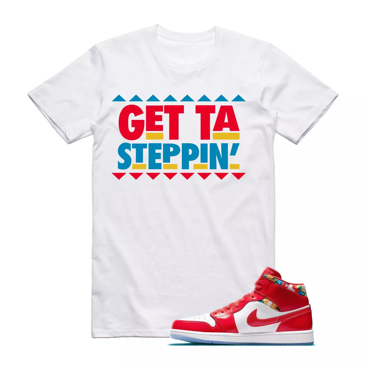 GET T Shirt to match Air Jordan 1 Mid Barcelona Sweater Chile Red Pollen Chicago T-Shirt, Sneaker Match Tee