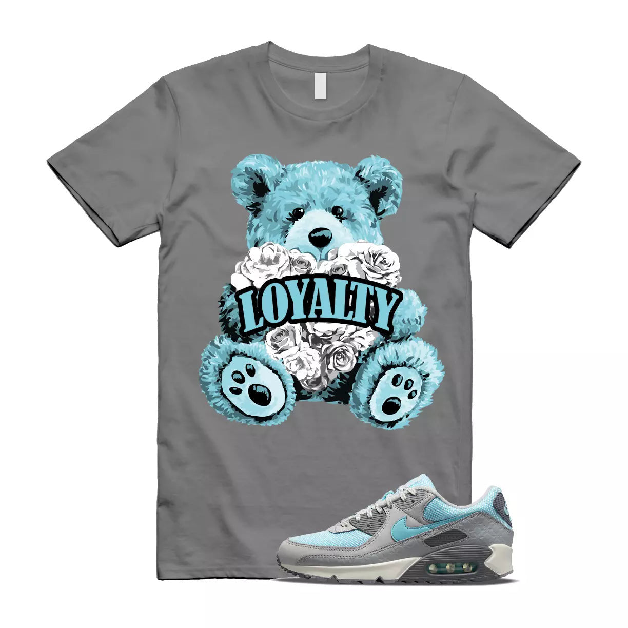 LYLTY T Shirt to match N Air Max 90 Snowflake Wolf Grey Cool Grey Pure Platinum T-Shirt, Sneaker Match Tee