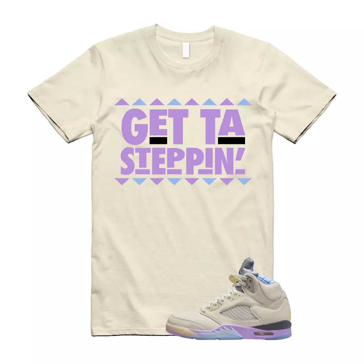 GET T Shirt to match Jordan 5 Retro DJ Khaled Sail Washed Yellow Violet Star T-Shirt, Sneaker Match Tee