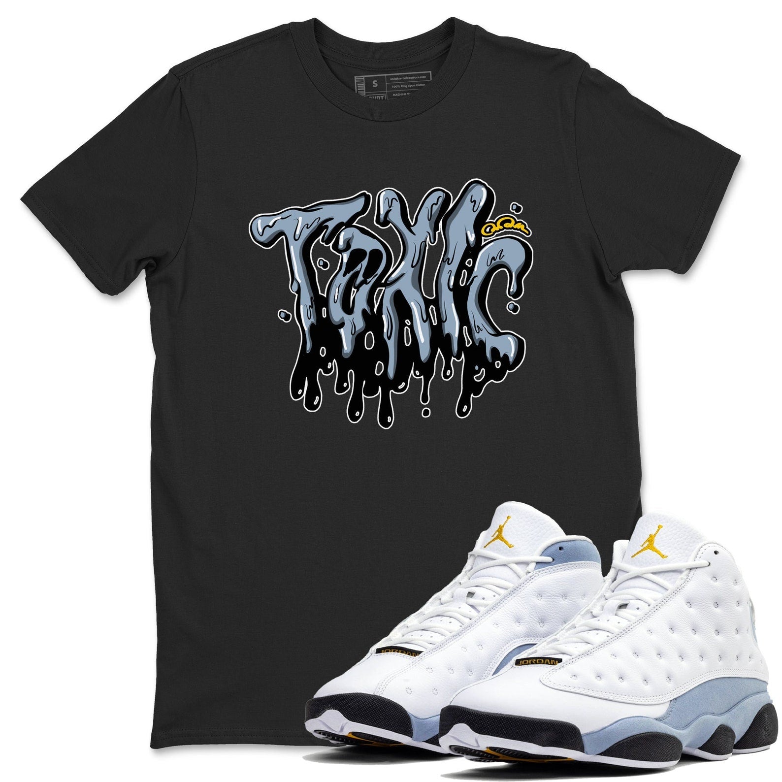 Toxic Sneaker Tee - Sneaker Shirts To Match Jordans Unisex Cotton Sneaker Shirts To Match Jordans 13s Blue Grey T-Shirt, Sneaker Match Tee