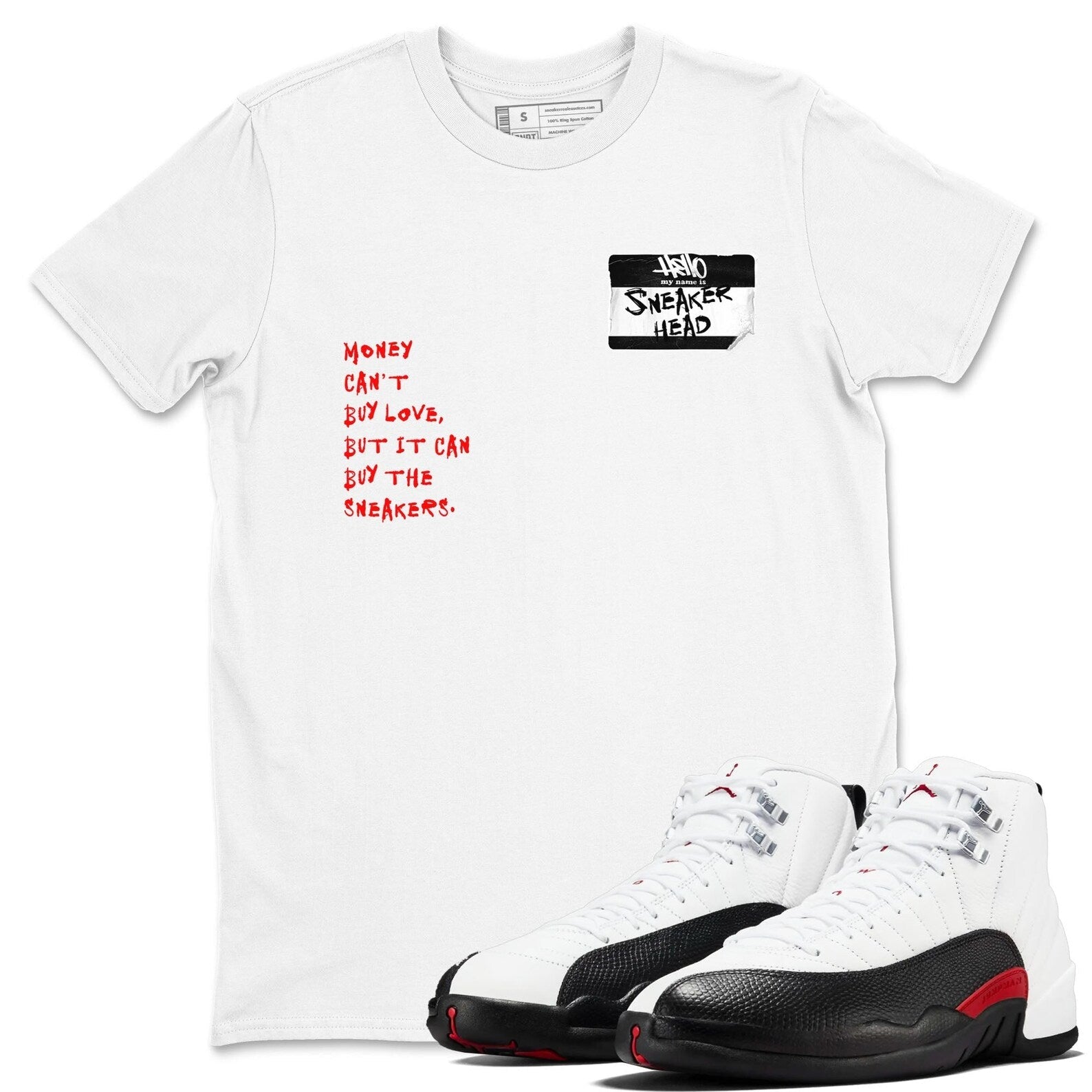 Sneakerhead Badge Unisex Tee - Shirts To Match Jordans 12s Taxi Flip T-Shirt, Sneaker Match Tee
