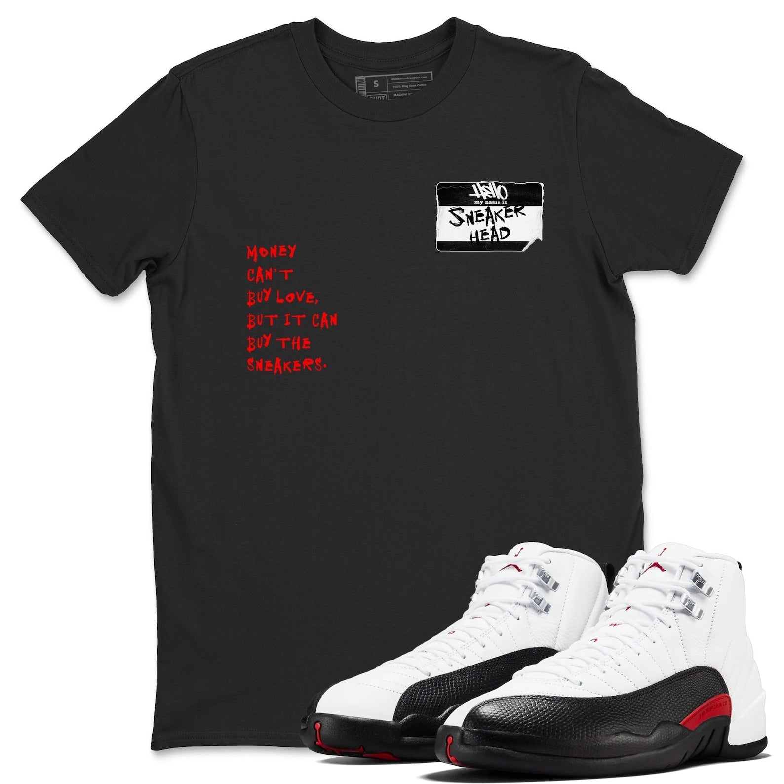 Sneakerhead Badge Unisex Tee - Shirts To Match Jordans 12s Taxi Flip T-Shirt, Sneaker Match Tee