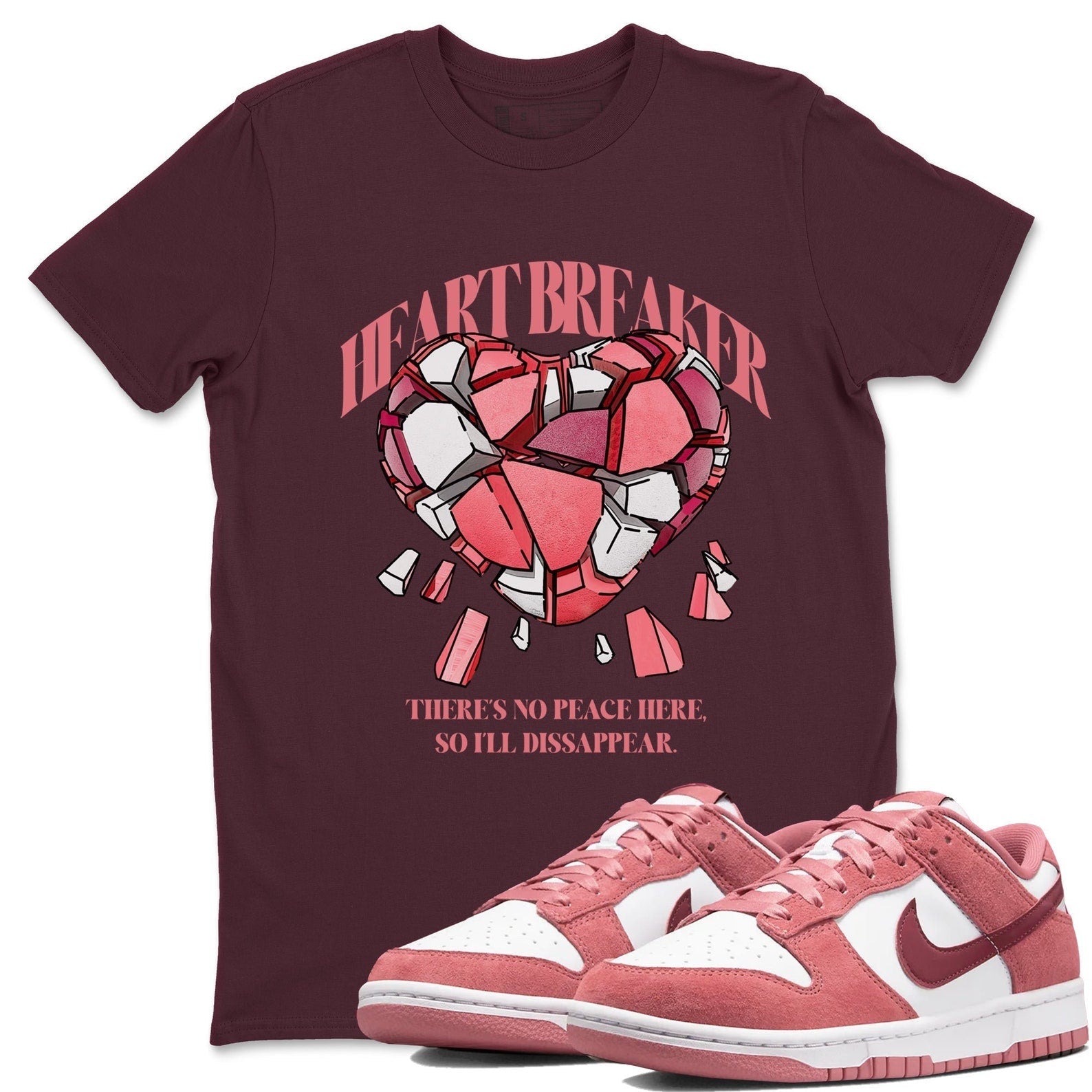 Heart Breaker Sneaker Tee - Unisex Cotton Sneaker Shirts To Match Jordans Dunks Valentine's Day T-Shirt, Sneaker Match Tee