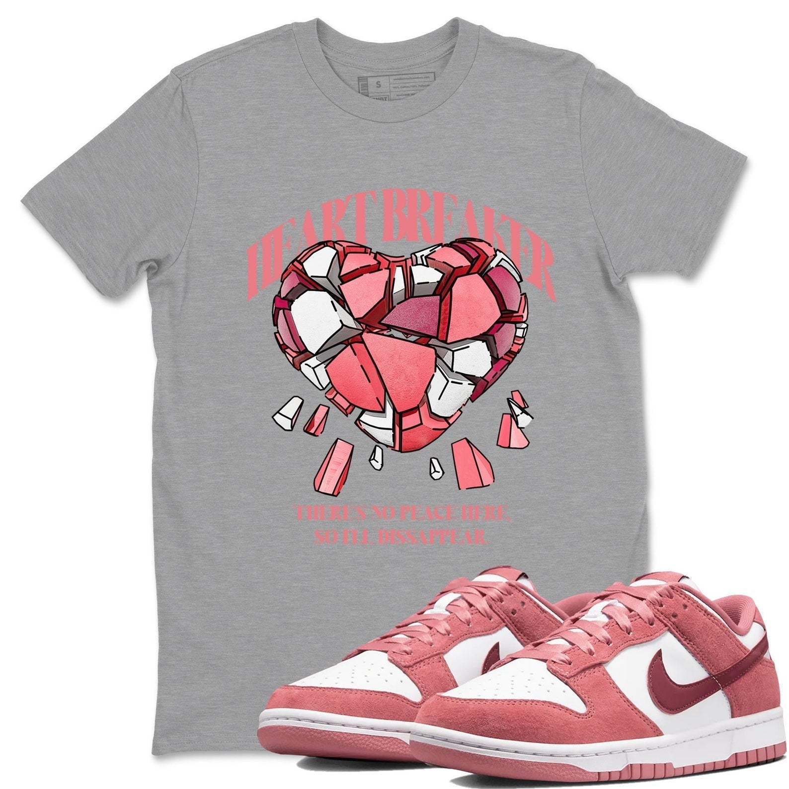 Heart Breaker Sneaker Tee - Unisex Cotton Sneaker Shirts To Match Jordans Dunks Valentine's Day T-Shirt, Sneaker Match Tee