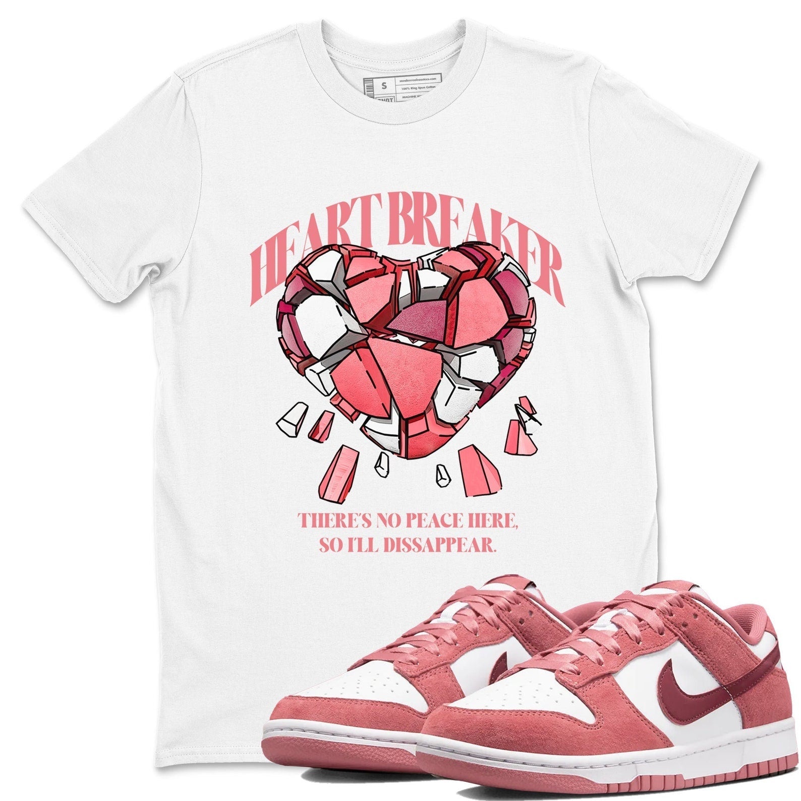 Heart Breaker Sneaker Tee - Unisex Cotton Sneaker Shirts To Match Jordans Dunks Valentine's Day T-Shirt, Sneaker Match Tee