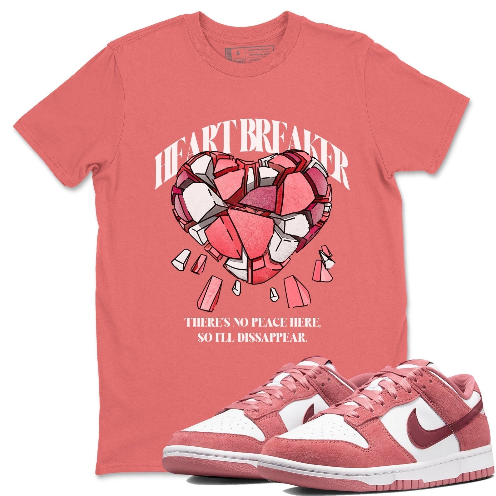 Heart Breaker Sneaker Tee - Unisex Cotton Sneaker Shirts To Match Jordans Dunks Valentine's Day T-Shirt, Sneaker Match Tee