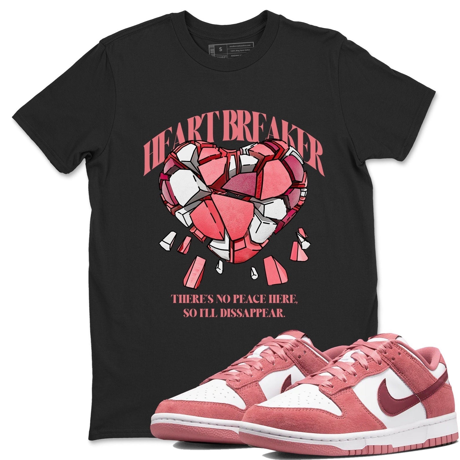 Heart Breaker Sneaker Tee - Unisex Cotton Sneaker Shirts To Match Jordans Dunks Valentine's Day T-Shirt, Sneaker Match Tee