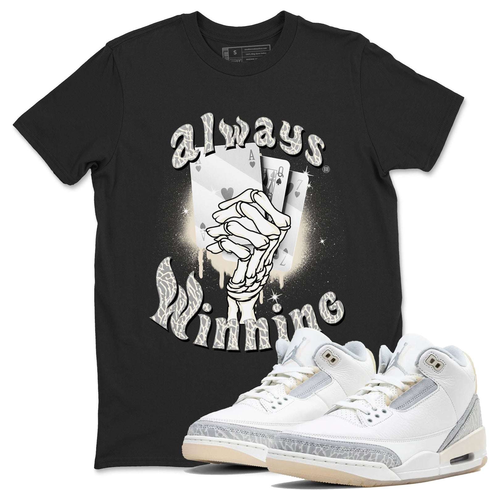 Always Winning Sneaker Tee - Unisex Cotton Sneaker Shirts To Match Jordans 3s Craft Ivory T-Shirt, Sneaker Match Tee