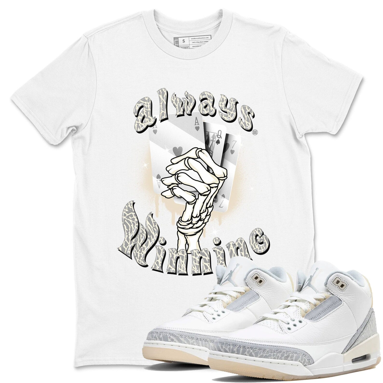Always Winning Sneaker Tee - Unisex Cotton Sneaker Shirts To Match Jordans 3s Craft Ivory T-Shirt, Sneaker Match Tee