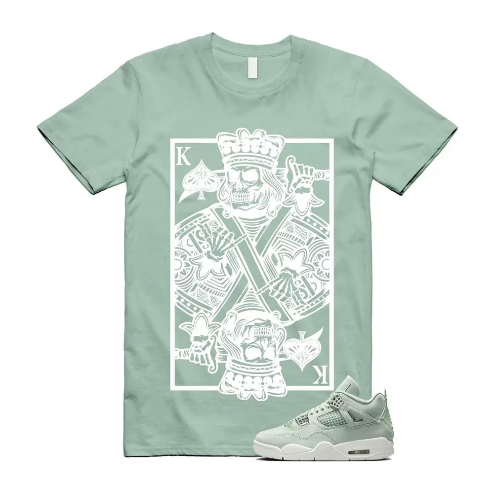 Air Jordan 4 Seafoam King Card Shirt to Match HV0823-003 Match Sneaker Tee