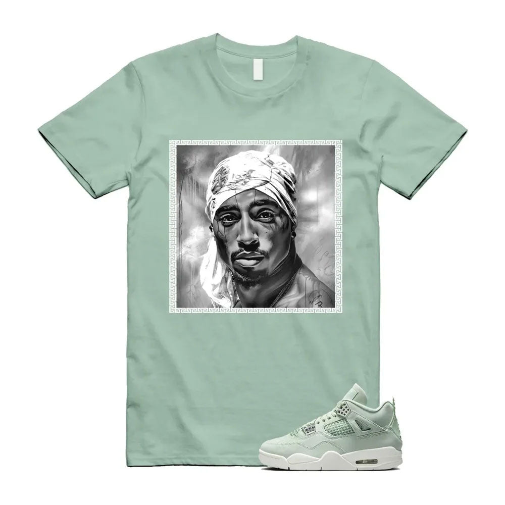 Air Jordan 4 Seafoam Hip Hop Portrait Greek Shirt to Match HV0823-003 Match Sneaker Tee