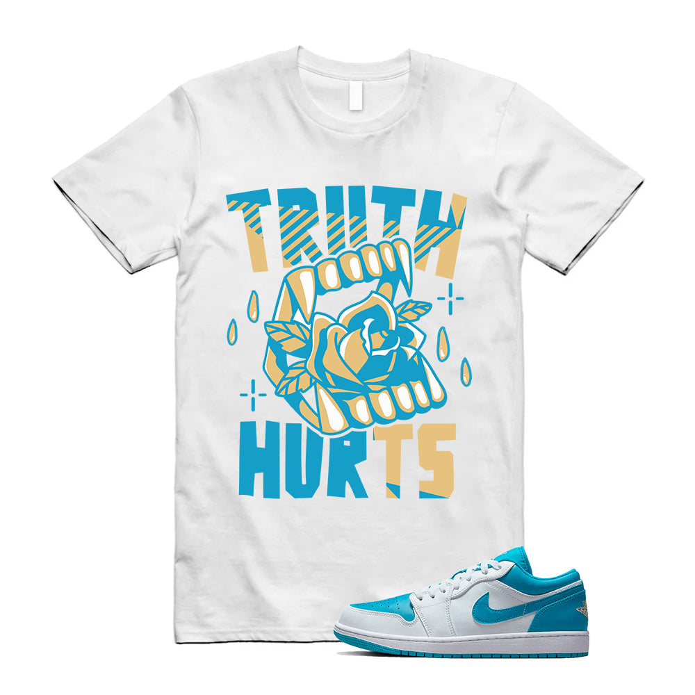 Jordan 1 Low Aquatone Shirt to Match Truth Aquatone 553558-174, Match Sneaker Tee
