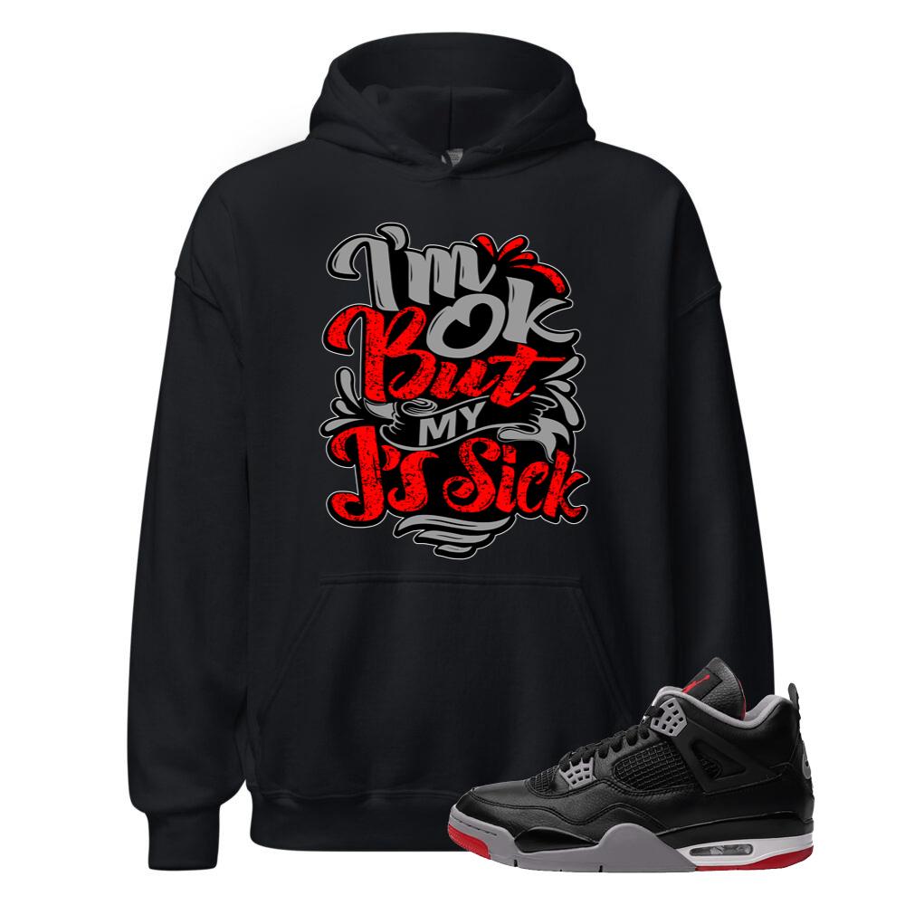 Air Jordan 4 BRED Reimagined Shirt to Match 2D-Tshirts-1331 Hoodie FV5029-006 Match Sneaker Tee