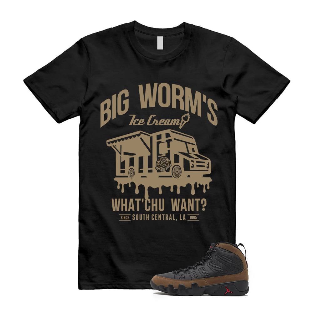 Air Jordan 9 Retro Olive Shirt To Match BW's Ice Cream Shop T-Shirt, HV4794-030 Match Sneaker Tee