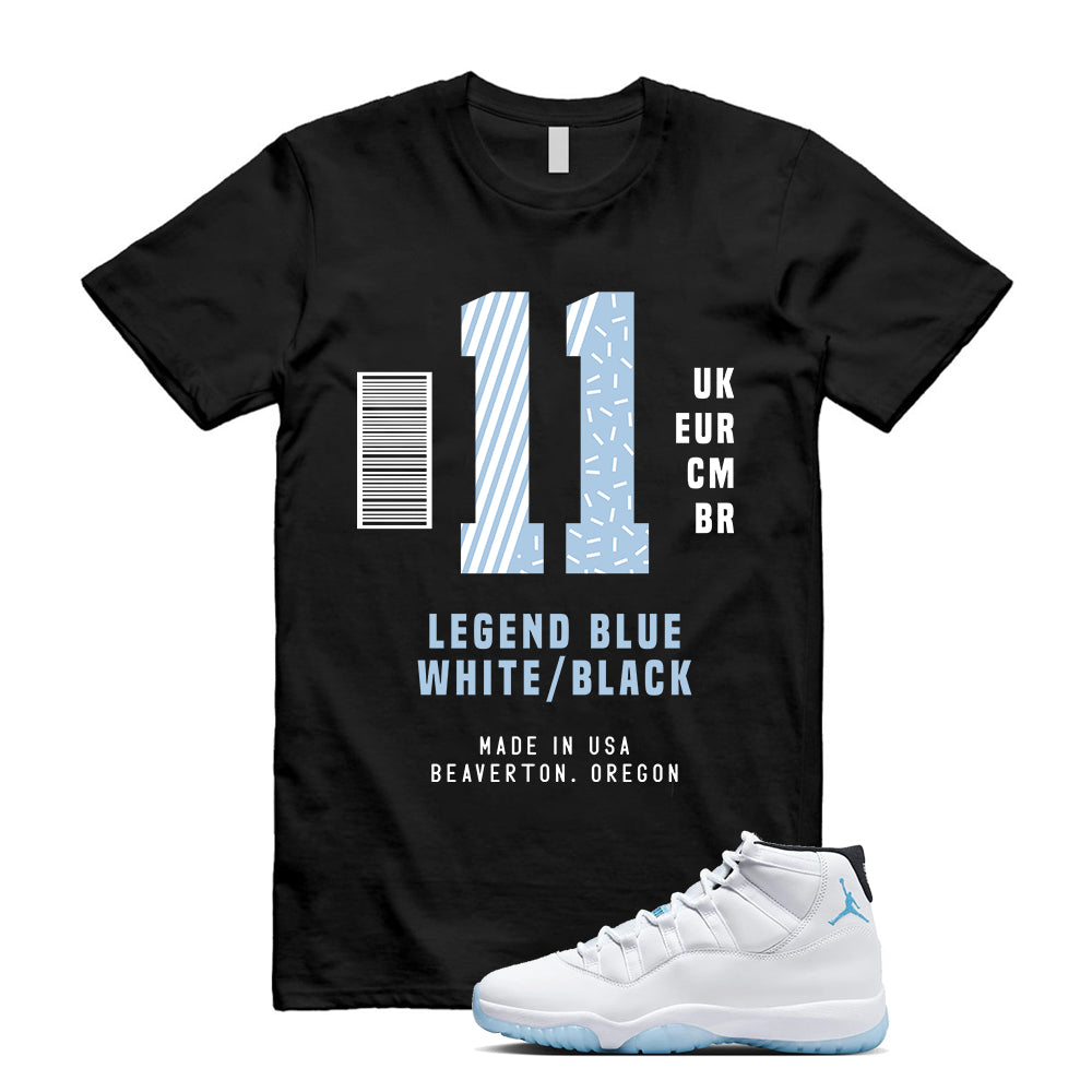 Air Jordan 11 Retro Legend Blue Shirt To Match Sneaker Label Legend Blue T-Shirt, CT8012-104 Match Sneaker Tee