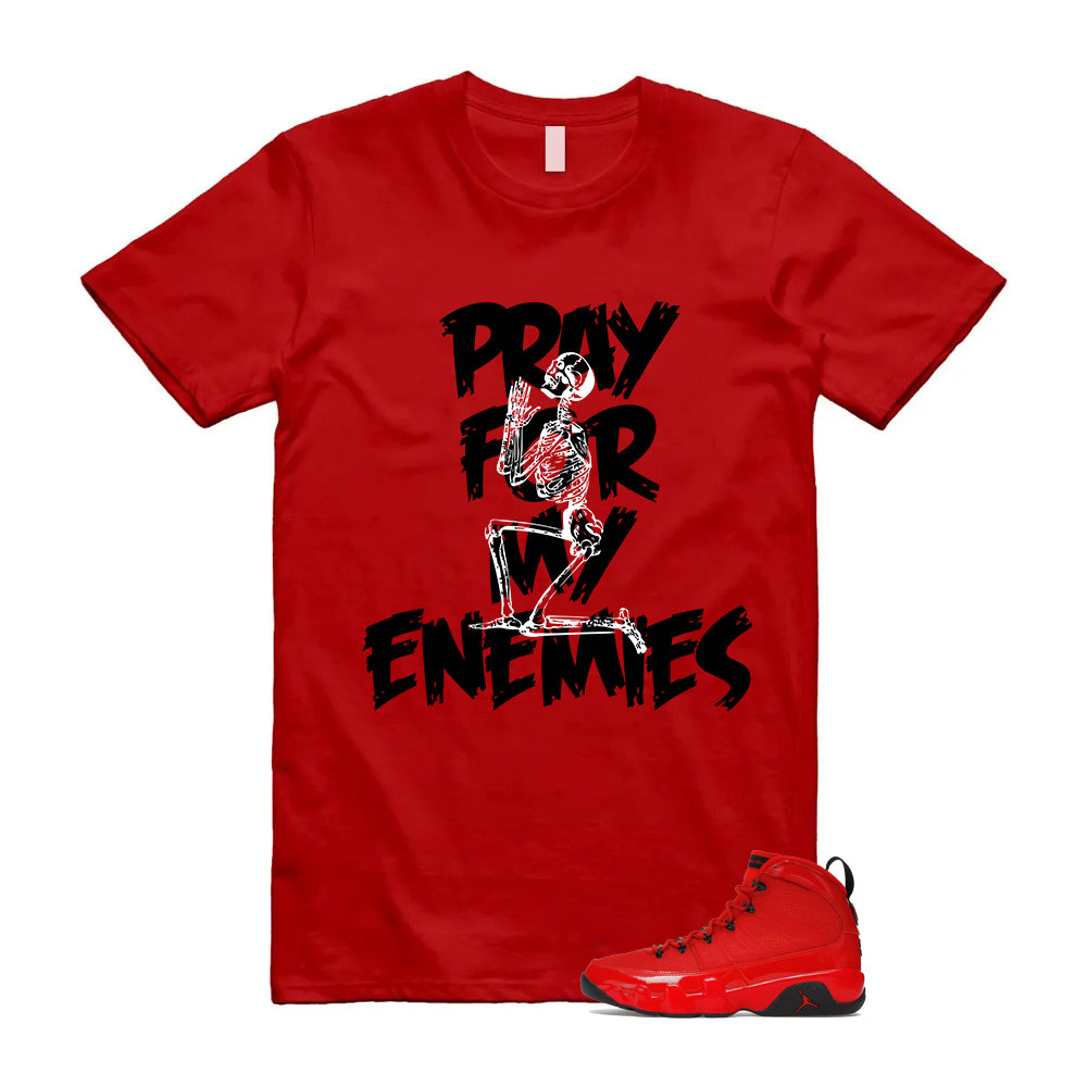 Air Jordan 9 Chile Red Shirt To Match Enemies T-Shirt, CT8019-600 Match Sneaker Tee