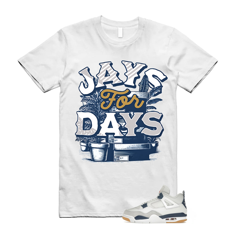 Air Jordan 4 Retro SB Navy Shirt to Match Stacked Sneaker DR5415-100 Match Sneaker Tee