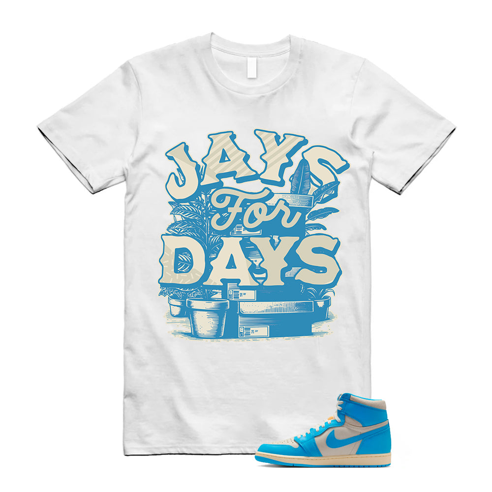 Air Jordan 1 Retro UNC Reimagined Shirt To Match Stacked Sneaker White DZ5485-402 T-Shirt, Match Sneaker Tee