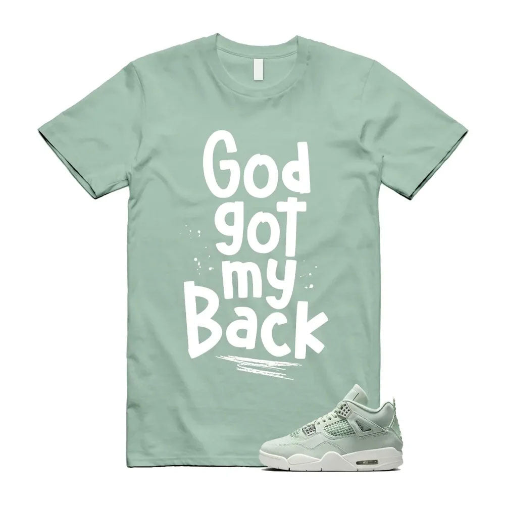 Jordan 4 Seafoam Shirt to Match God Got My Back Faith HV0823-003 Match Sneaker Tee