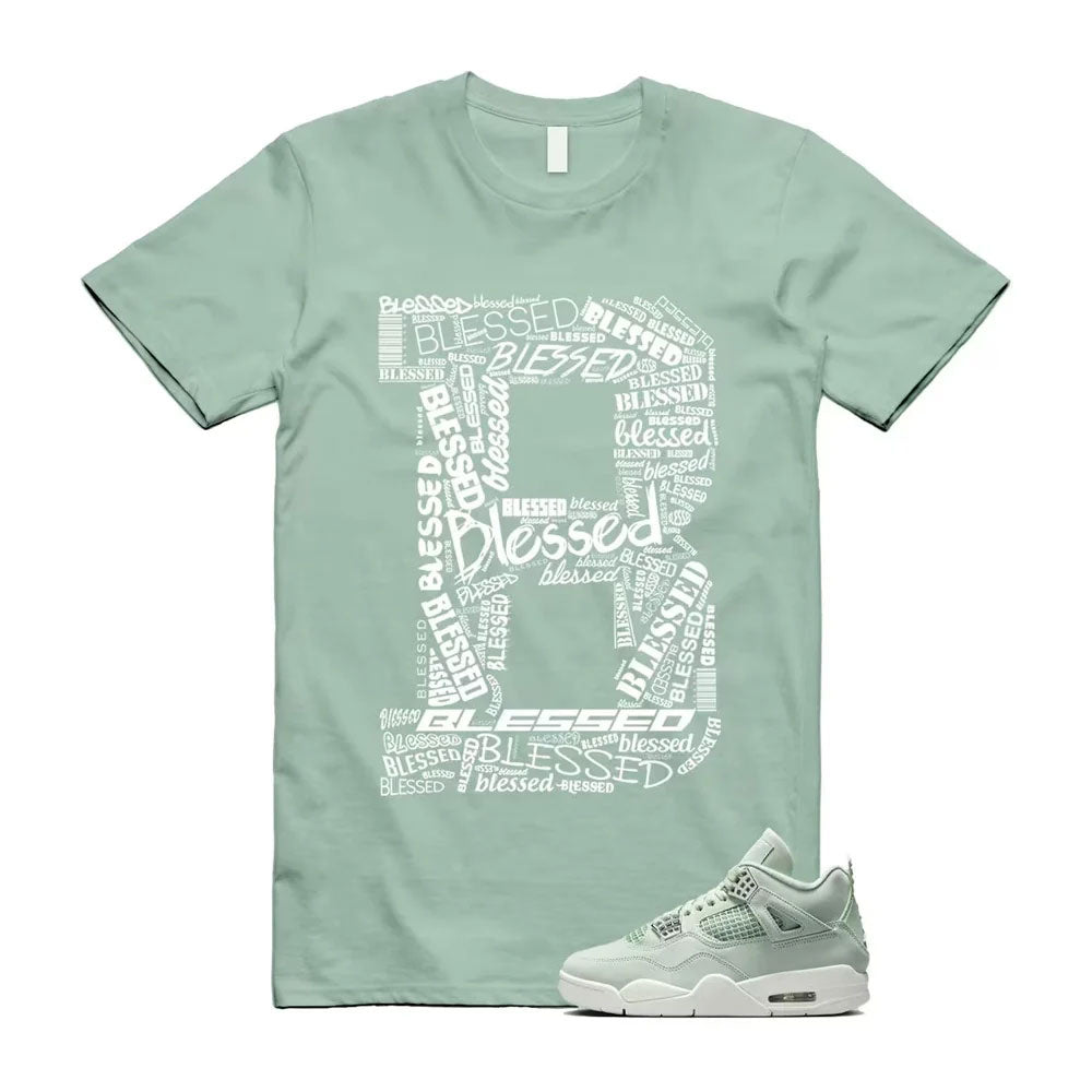 Blessed Shirts To Match Jordans 4s Abundance AJ4 Seafoam, HV0823-003 Sneaker Match Tees T-Shirt, Sneaker Match Tee