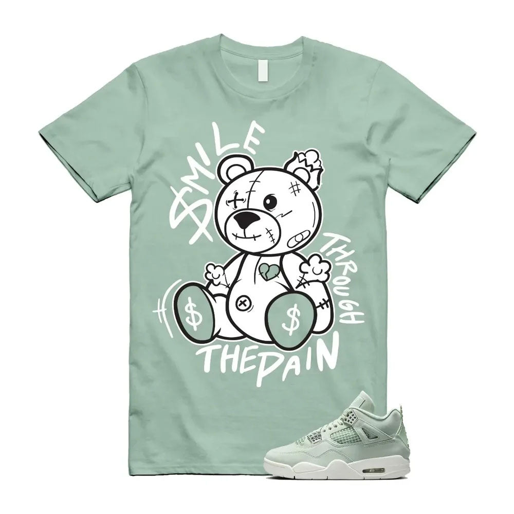 Jordan 4 Seafoam Shirt to Match Smile Through The Pain Design HV0823-003 Match Sneaker Tee