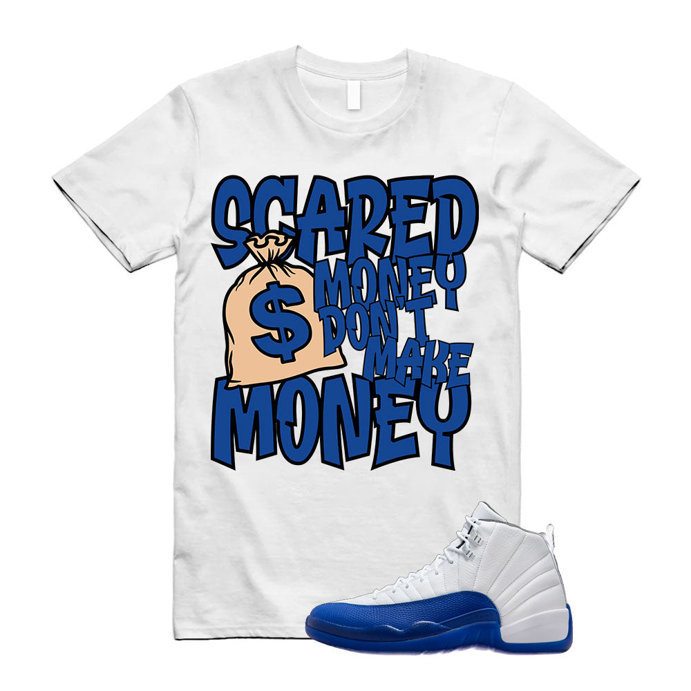 Jordan 12 Retro Blueberry Shirt to Match Scared Money Shirt, CT8013-140 Sneaker Match Tee