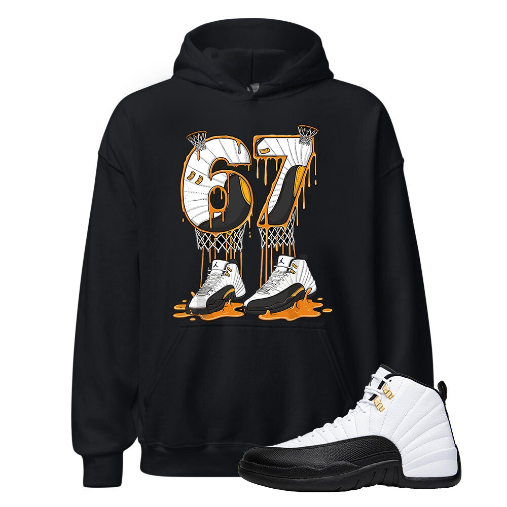 Air Jordan 12 Taxi 67 Dripping Basketball Hoodie to Match 130690-125 Match Sneaker Tee
