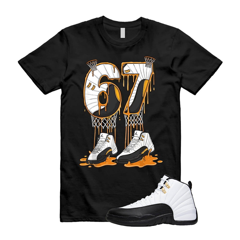Air Jordan 12 Taxi 67 Dripping Basketball T-Shirt to Match 130690-125 Match Sneaker Tee