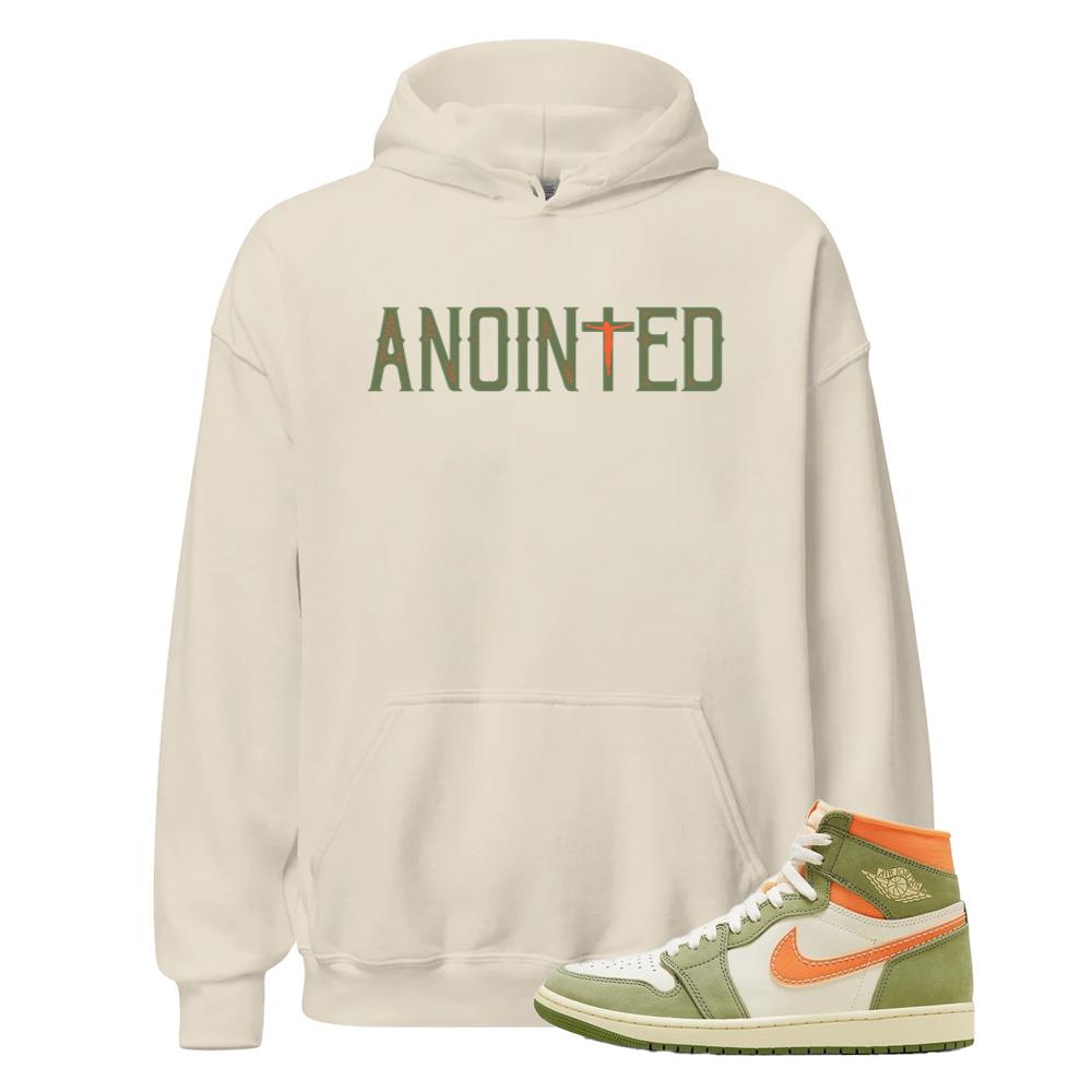 Air Jordan 1 High OG Craft Celadon Shirt to Match Anointed Faith Statement Hoodie FB9934-300 Match Sneaker Tee