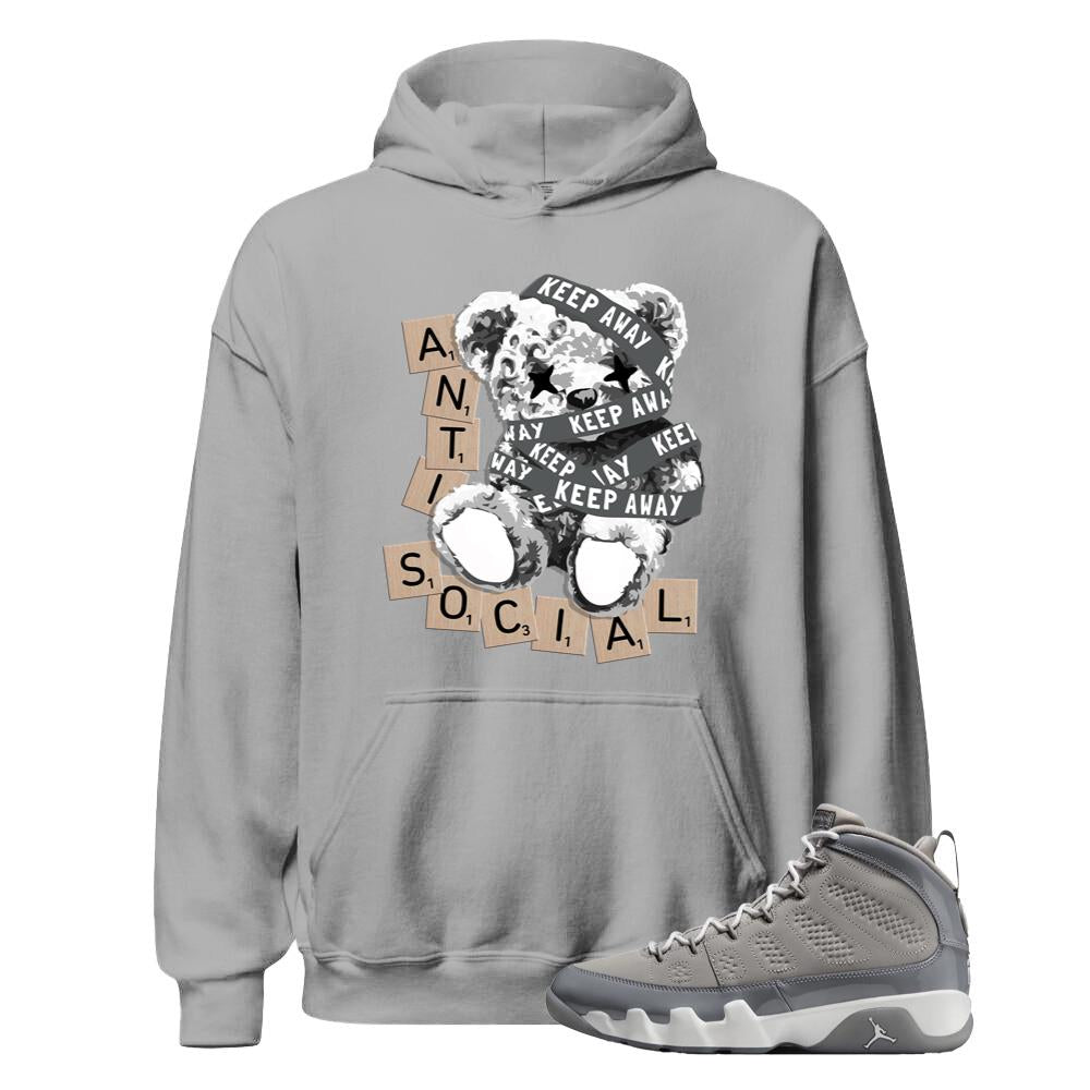 Air Jordan 9 Retro Cool Grey Shirt to Match Anti Social Hoodie HV4794-011 Match Sneaker Tee