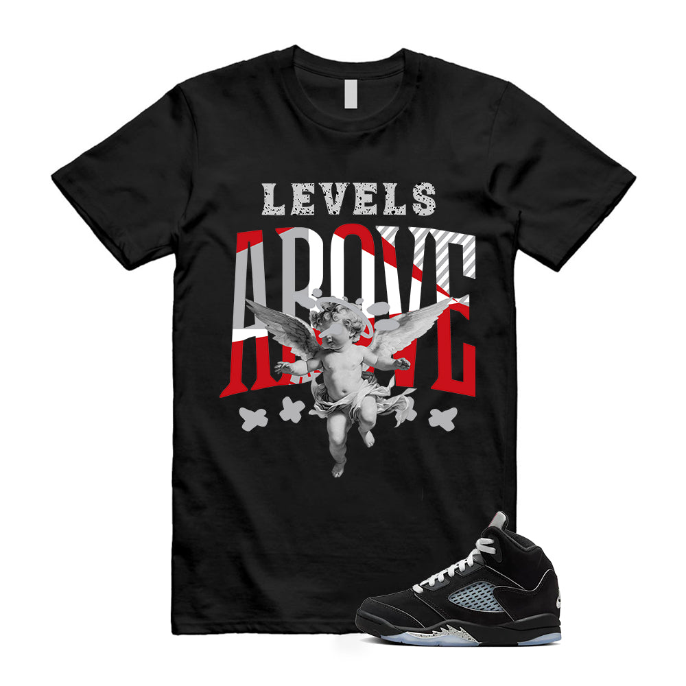 Air Jordan 5 OG Black Metallic Reimagined Shirt To Match Levels T-Shirt, HF3975-001 Match Sneaker Tee