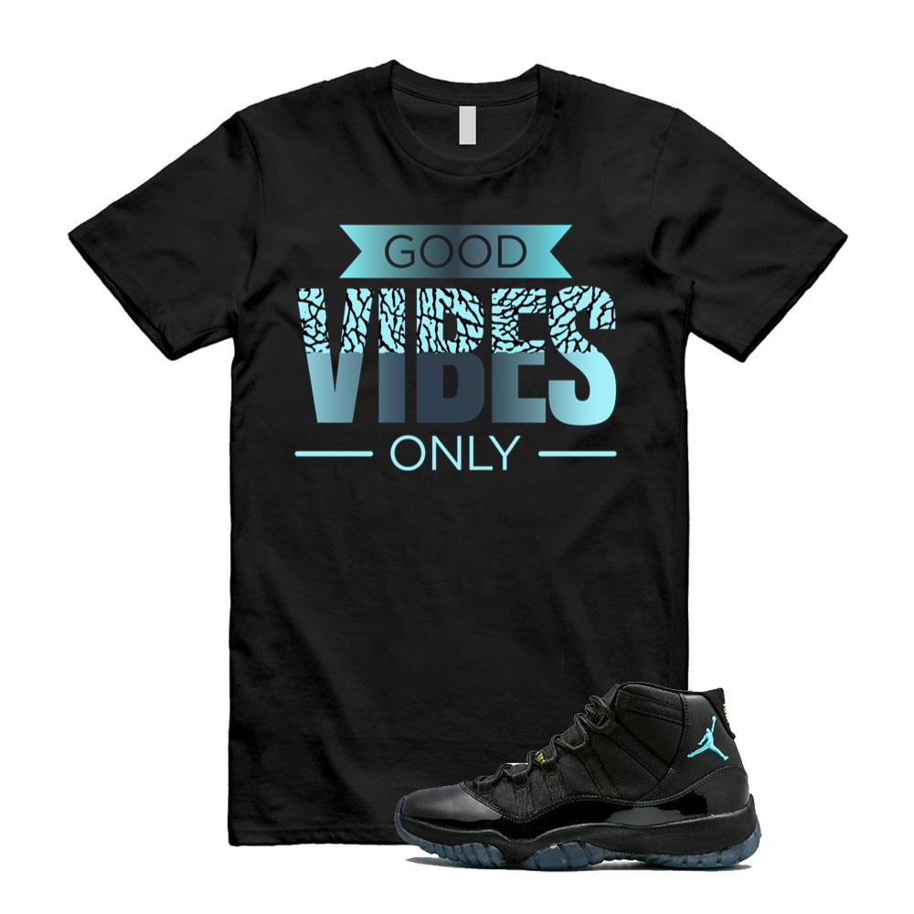 Air Jordan 11 Retro Gamma Blue Shirt to Match Good Vibes Only 378037-006 Match Sneaker Tee