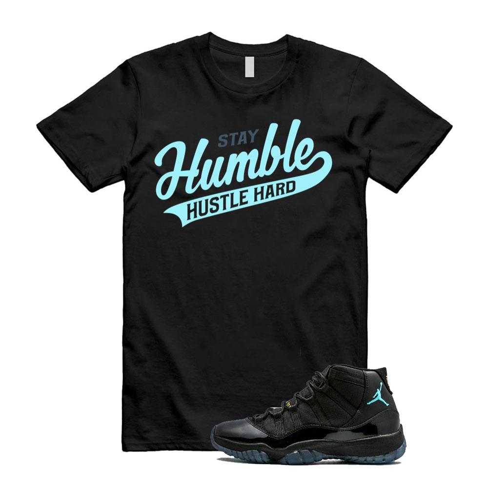 Air Jordan 11 Retro Gamma Blue Shirt to Match Stay Humble Hustle Hard 378037-006 Match Sneaker Tee
