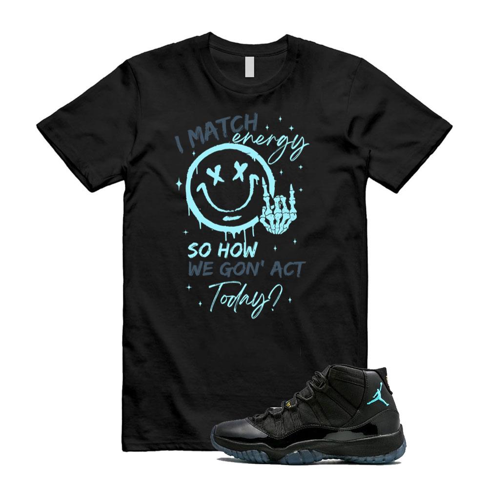 Air Jordan 11 Retro Gamma Blue Shirt to Match I Match Energy Smile 378037-006 Match Sneaker Tee