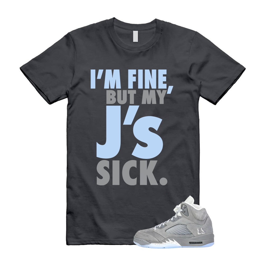 Air Jordan 5 Wolf Grey 2026 Shirt To Match Sick Js T-Shirt, Match Sneaker Tee
