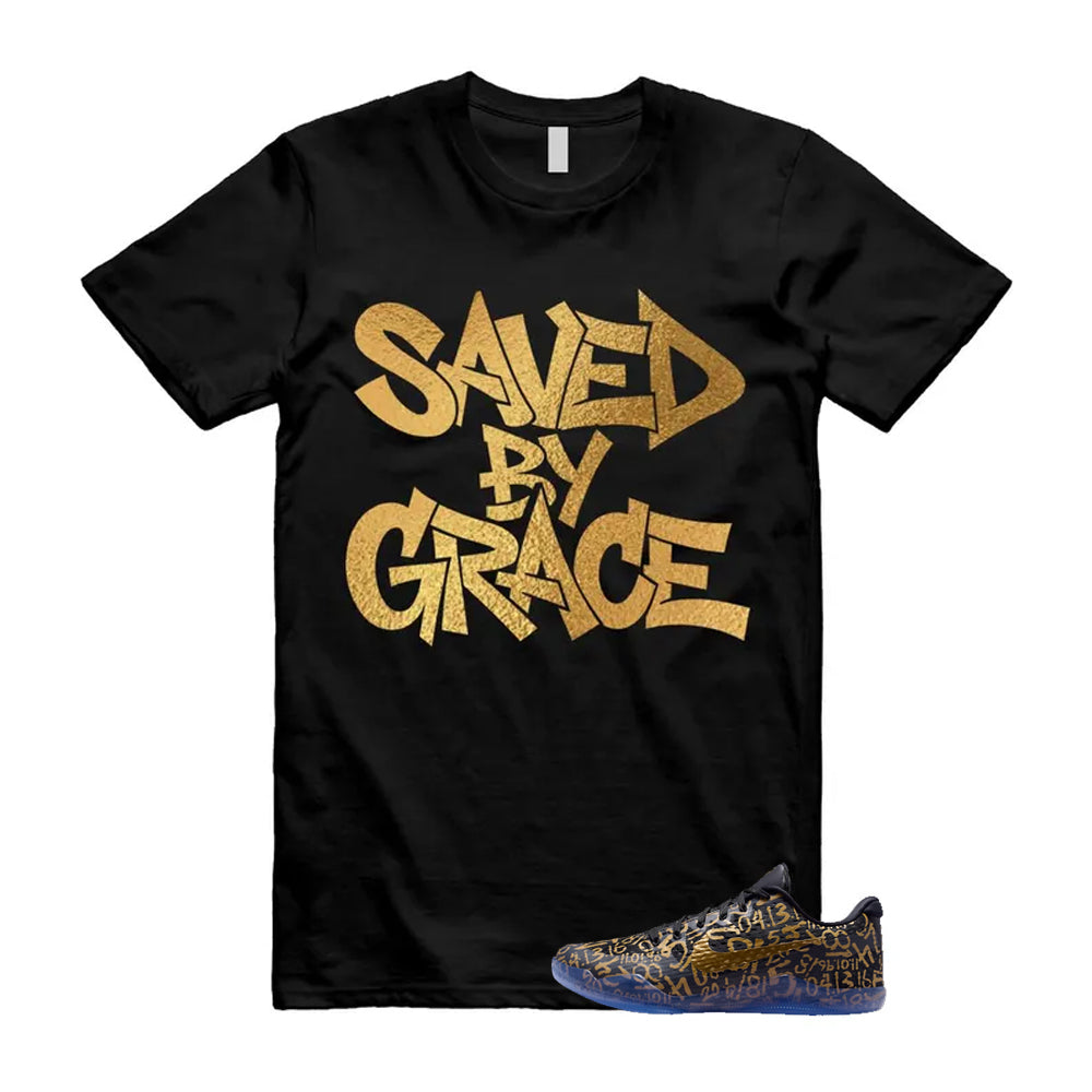 11 Protro Black And Metallic Gold 2026 Shirt To Match Saved By Grace T-Shirt, Match Sneaker Tee