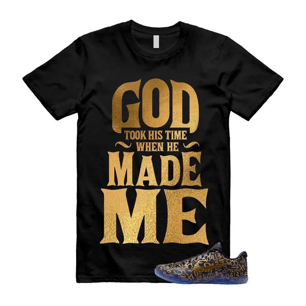 11 Protro Black And Metallic Gold 2026 Shirt To Match God Took His Time T-Shirt, Match Sneaker Tee