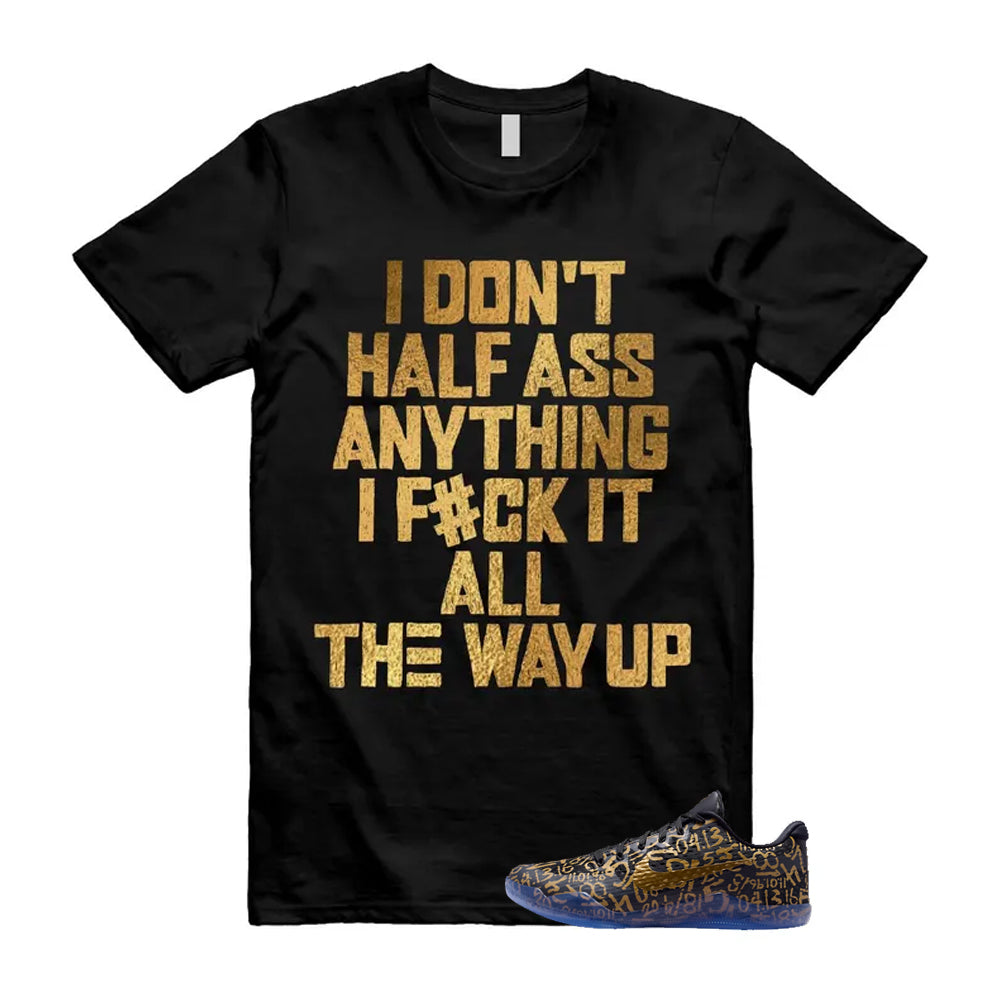 11 Protro Black And Metallic Gold 2026 Shirt To Match Half T-Shirt, Match Sneaker Tee