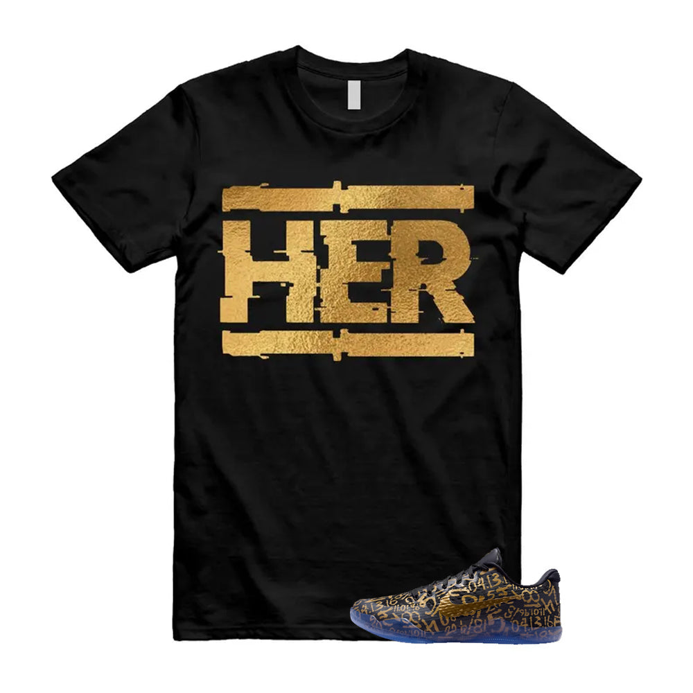 11 Protro Black And Metallic Gold 2026 Shirt To Match Her T-Shirt, Match Sneaker Tee