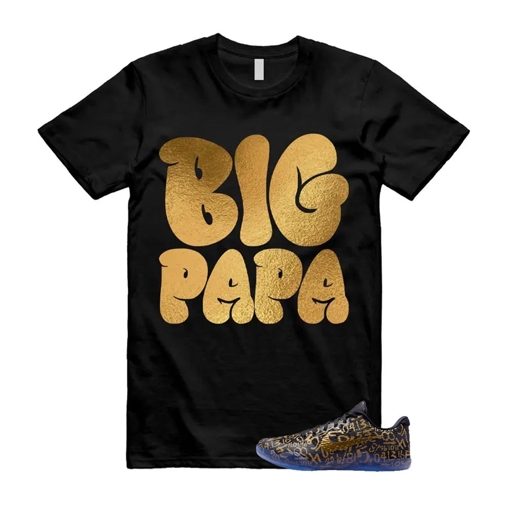 11 Protro Black And Metallic Gold 2026 Shirt To Match Big Papa T-Shirt, Match Sneaker Tee