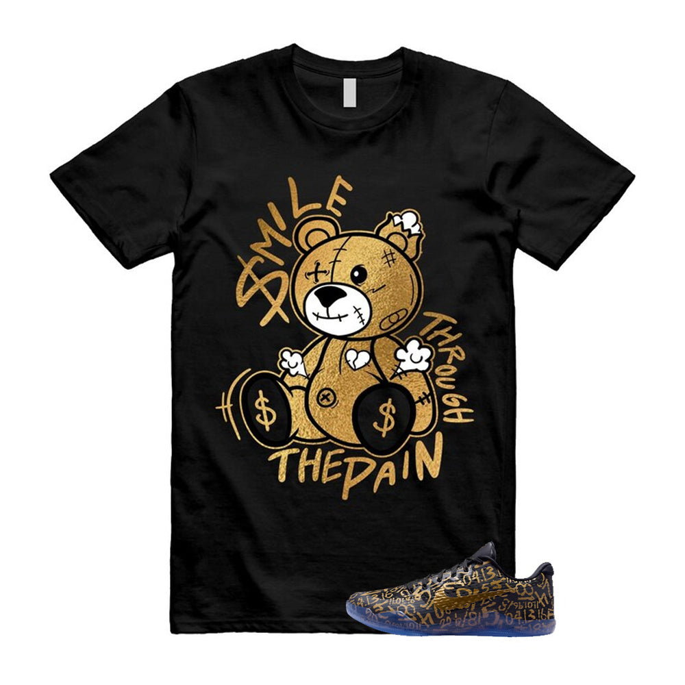11 Protro Black And Metallic Gold 2026 Shirt To Match Smile Through The Pain T-Shirt, Match Sneaker Tee