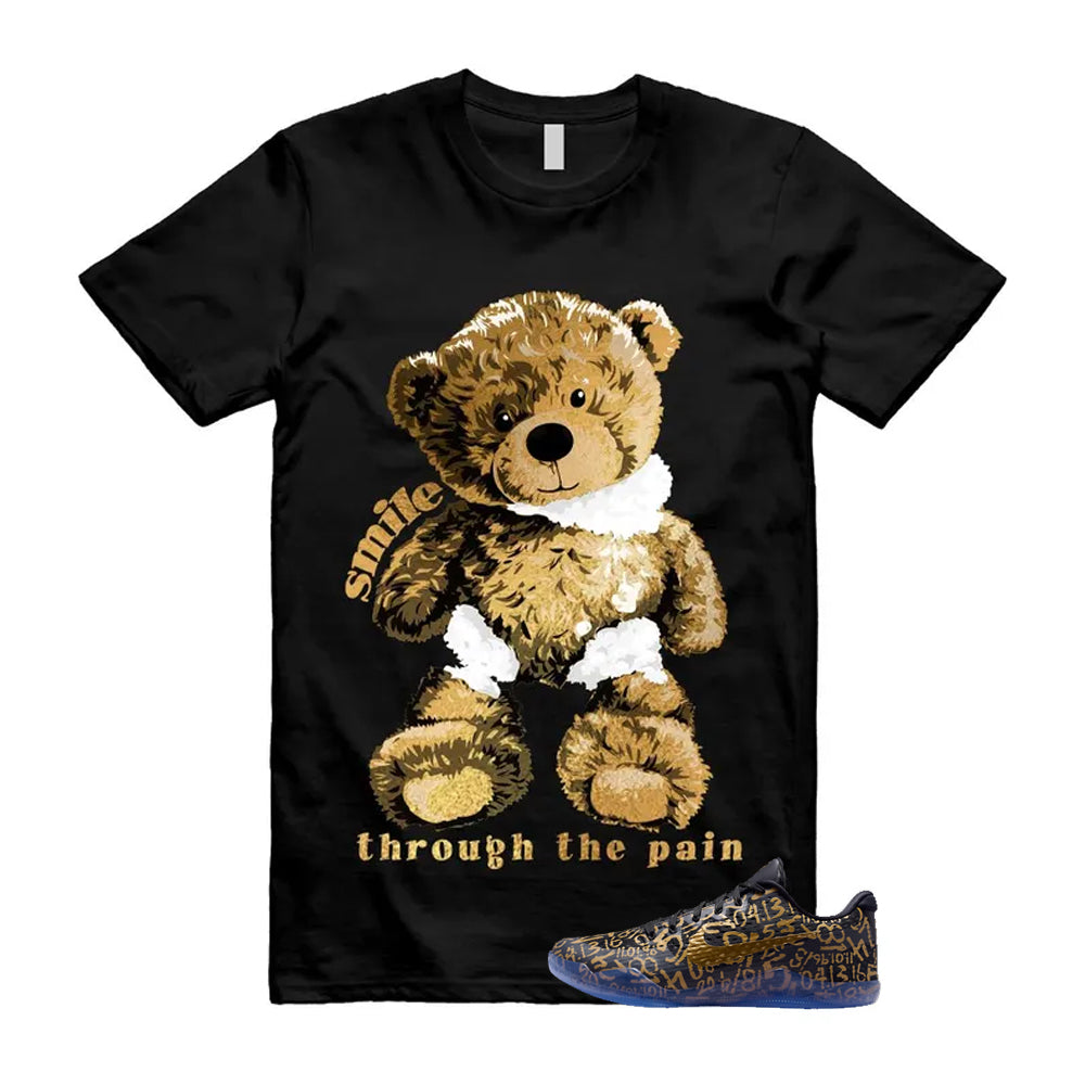 11 Protro Black And Metallic Gold 2026 Shirt To Match Smile Through The Pain T-Shirt, Match Sneaker Tee