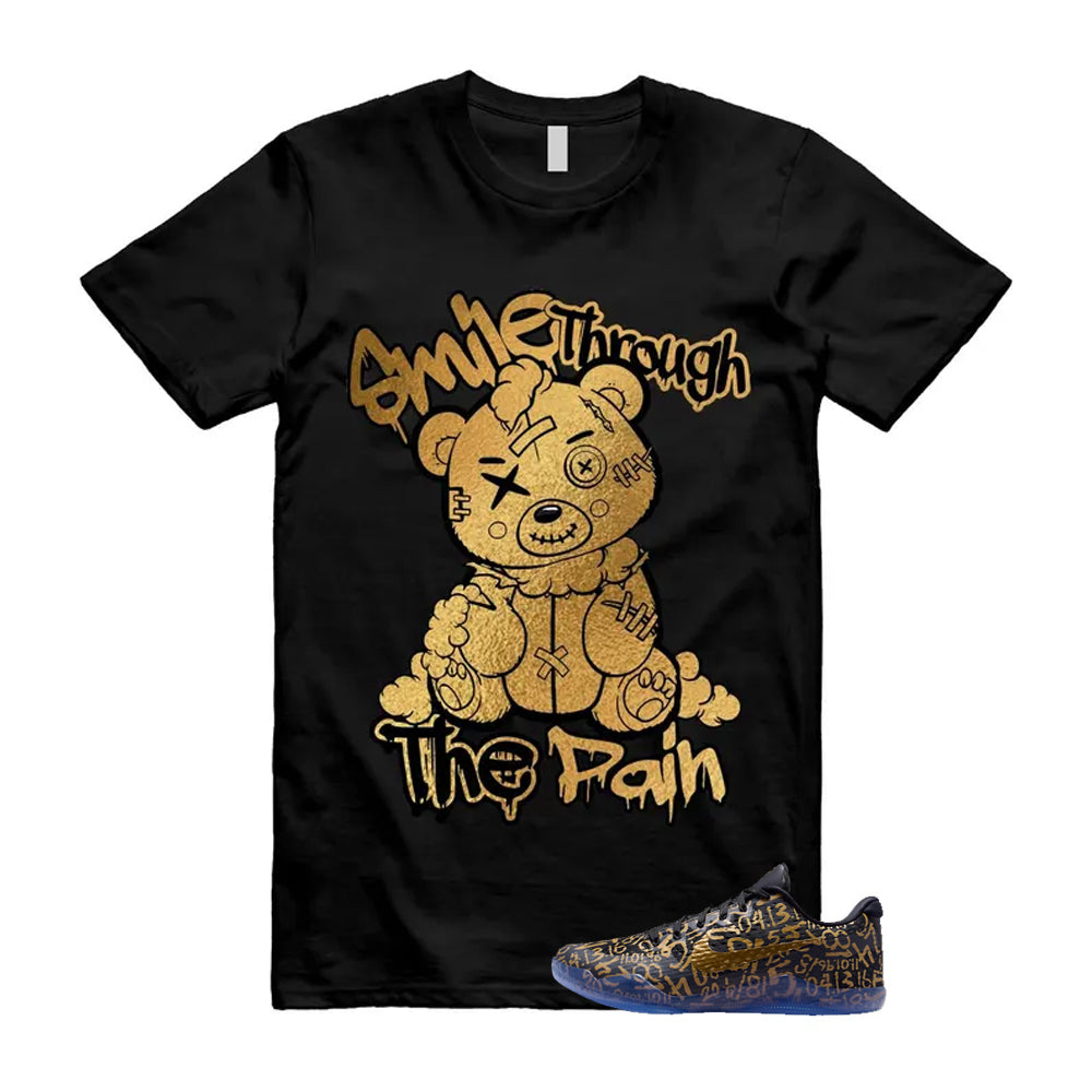 11 Protro Black And Metallic Gold 2026 Shirt To Match Smile Through The Pain T-Shirt, Match Sneaker Tee