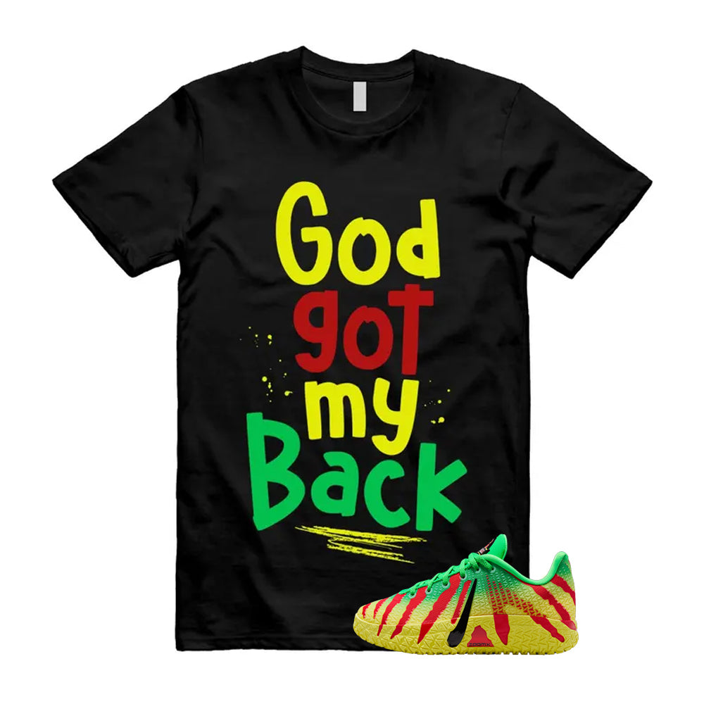 Ja 3 Explorer Green Spark Black University Red Dynamic Yellow 2026 Shirt To Match God Got My Back T-Shirt, Match Sneaker Tee