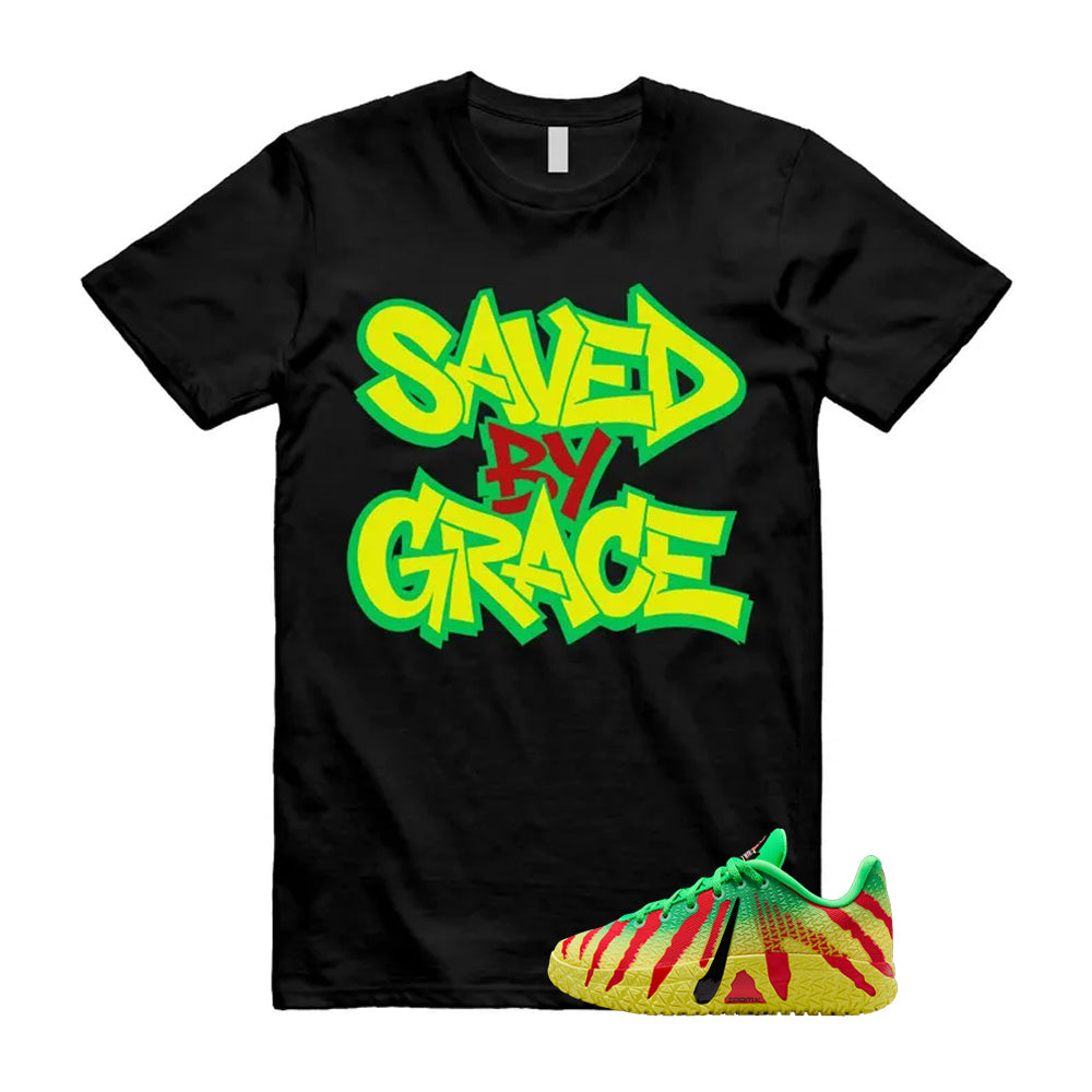 Ja 3 Explorer Green Spark Black University Red Dynamic Yellow 2026 Shirt To Match Saved By Grace T-Shirt, Match Sneaker Tee