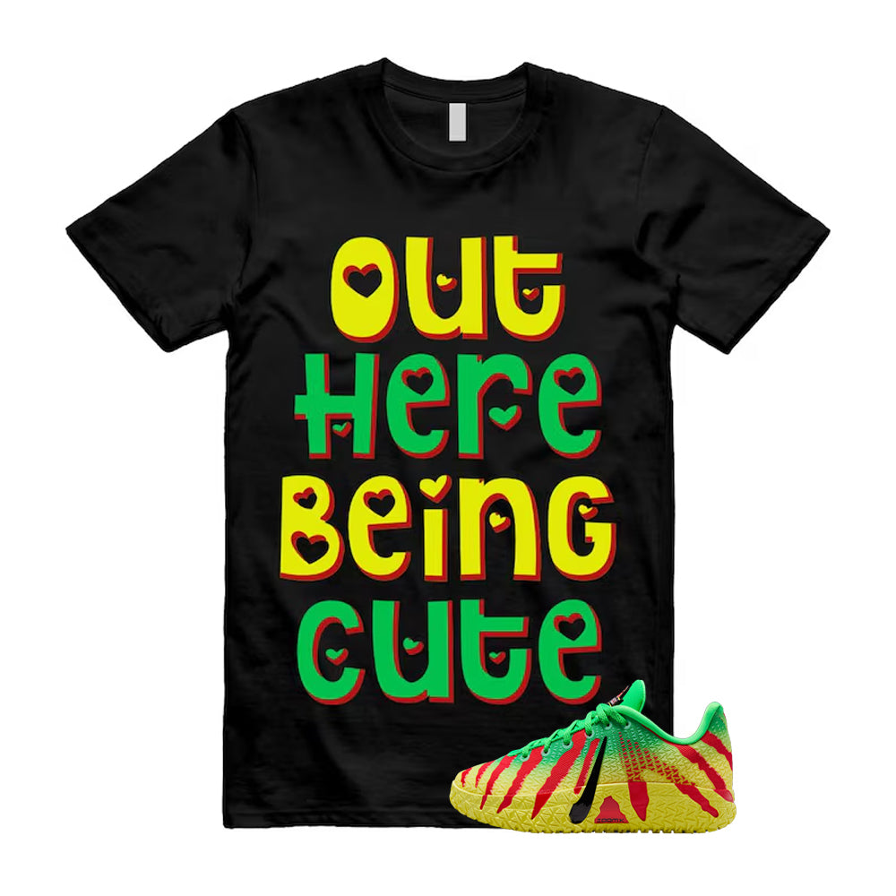 Ja 3 Explorer Green Spark Black University Red Dynamic Yellow 2026 Shirt To Match Out Here Being Cute T-Shirt, Match Sneaker Tee