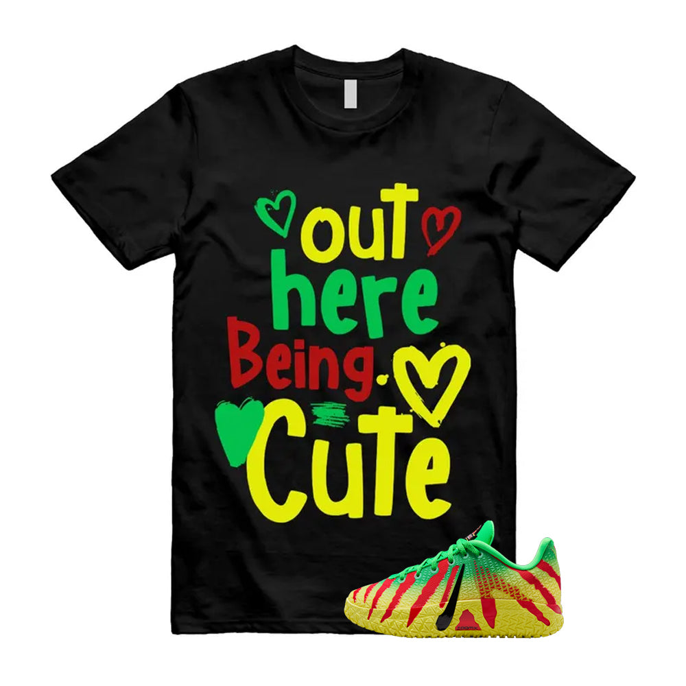 Ja 3 Explorer Green Spark Black University Red Dynamic Yellow 2026 Shirt To Match Out Here Being Cute T-Shirt, Match Sneaker Tee