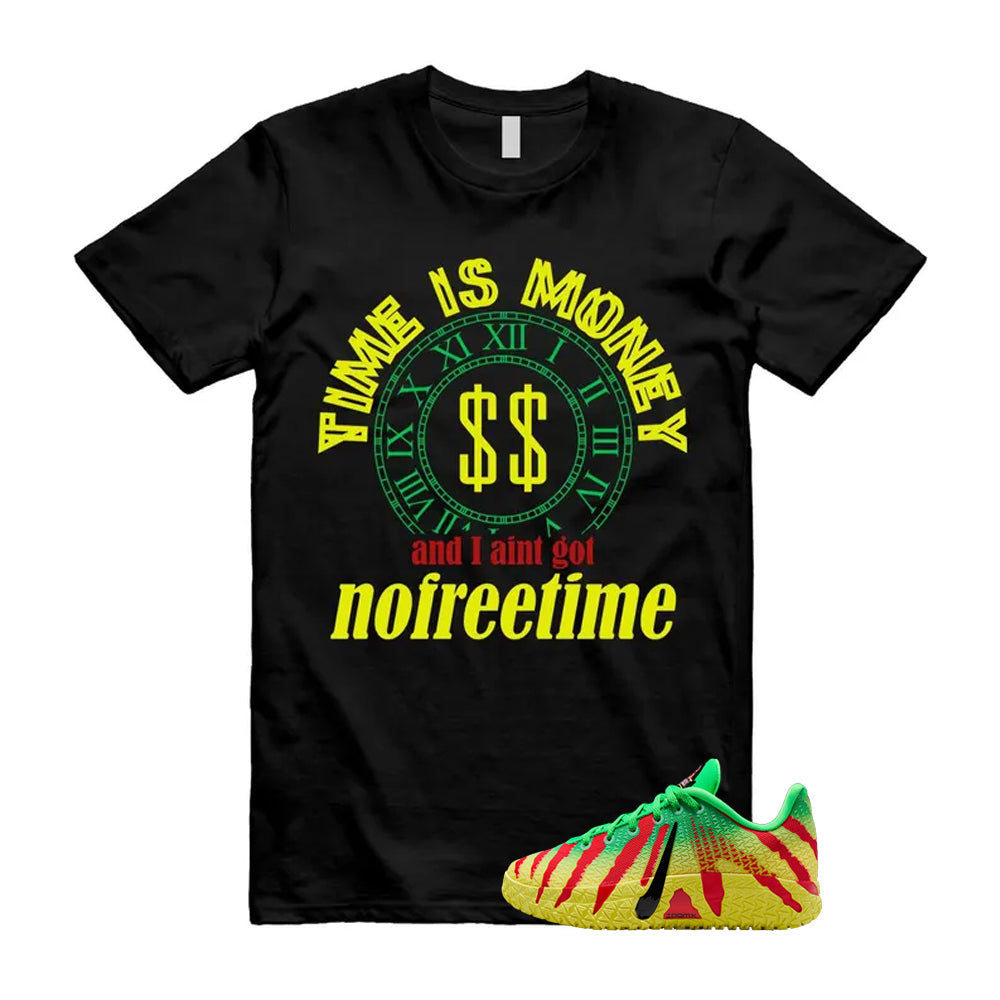 Ja 3 Explorer Green Spark Black University Red Dynamic Yellow 2026 Shirt To Match Time Is Money T-Shirt, Match Sneaker Tee