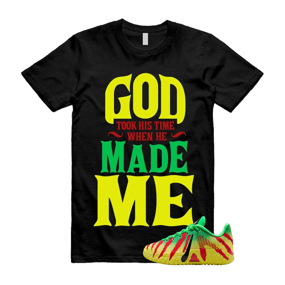 Ja 3 Explorer Green Spark Black University Red Dynamic Yellow 2026 Shirt To Match God Took His Time T-Shirt, Match Sneaker Tee